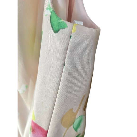 Alfred Sung Blush Bouquet Floral Hi-Low Dress Floral size M Sateen Twill Cocktai - Picture 8 of 16